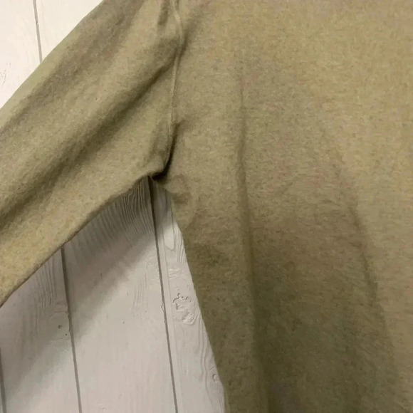 The North Face olive green cotton wool nylon blend 1/4 zip pullover | XL - Picture 4 of 5